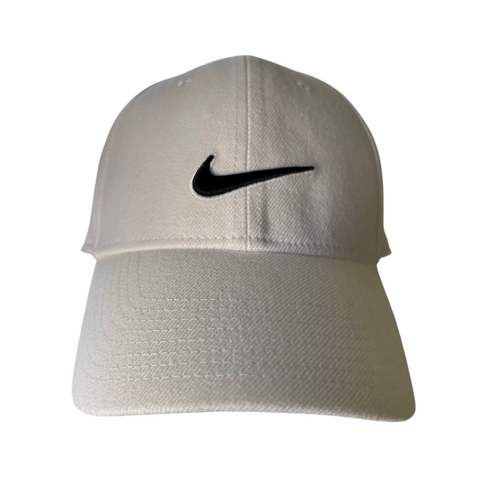 Nike Legacy91 White Black Swoosh Strap Hat Adjustable Cap Orange Tag Golf Casual